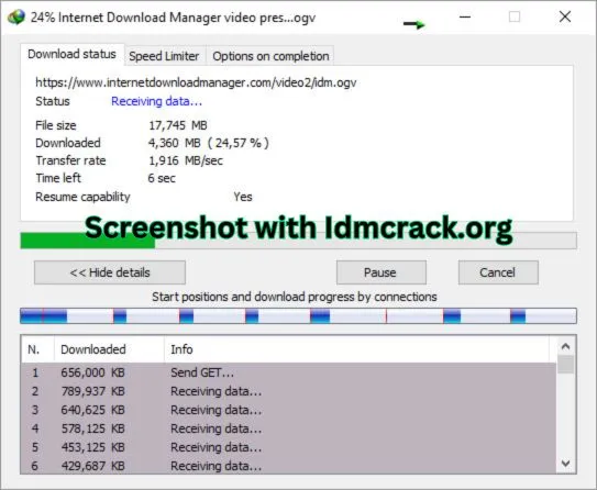 Crack IDM Live Screenshot by idmcrack.org